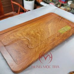 Khay trà nguyên tấm hương chất chun chớp vân công siêu đẹp Mã K41