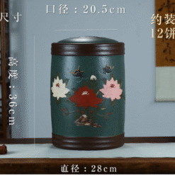 Hũ đựng trà phổ nhĩ dạng bánh tròn 357g Mã 218