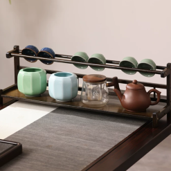 Giá kệ để tách trà để bàn, kệ trà nhỏ, giá trưng bày ấm K01