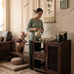 Xe trà đa năng kệ trà, bàn trà di động KT006