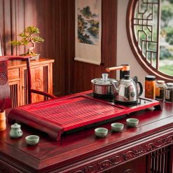 Bàn trà điện gỗ mun đồng bộ chính hãng kamjove K09