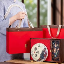Hộp Trà Quà Tặng Bánh Trà Phổ Nhĩ Sống 357g