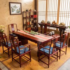 Bộ Bàn Ghế Phòng Trà Gỗ Nguyên Tấm BN78