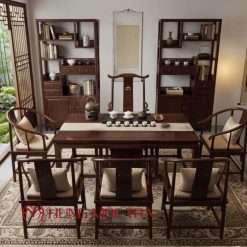 Bộ Bàn Ghế Phòng Trà Gỗ Hương Đá BK68