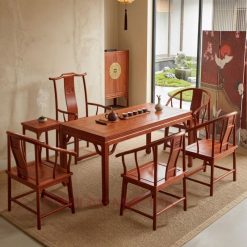 Bộ Bàn Ghế Phòng Trà Gỗ Hương Nam Mỹ BT052