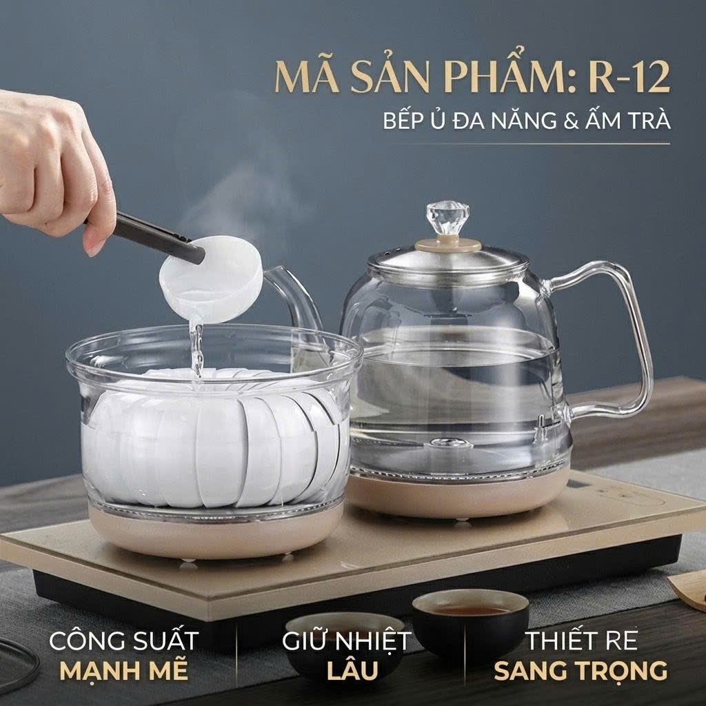 Xe trà đa năng kệ trà, bàn trà di động KV090 - Ảnh 8